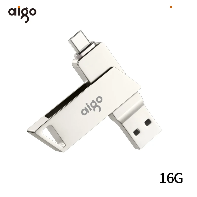 Высокоскоростной флеш-накопитель Aigo usb 3 0 для Android вращающийся на 360 ° Тип C флешка