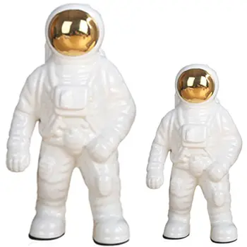 2x Space Man Astronaut Sculpture Rocket Plane Pattern of Ceramic Material Cosmonaut Statue Small & Big
2x Space Man Astronaut Sculpture Rocket Plane Pattern of Ceramic Material Cosmonaut Statue Small & Big
