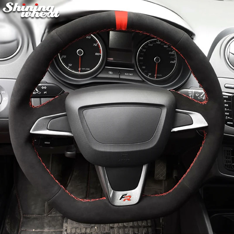 Оплетка рулевого колеса из блестящей черной замши ручной работы для Seat Ibiza 6J CUPRA 2012-2015 Mii FR 2013-2020
Оплетка рулевого колеса из блестящей черной замши ручной работы для Seat Ibiza 6J CUPRA 2012-2015 Mii FR 2013-2020