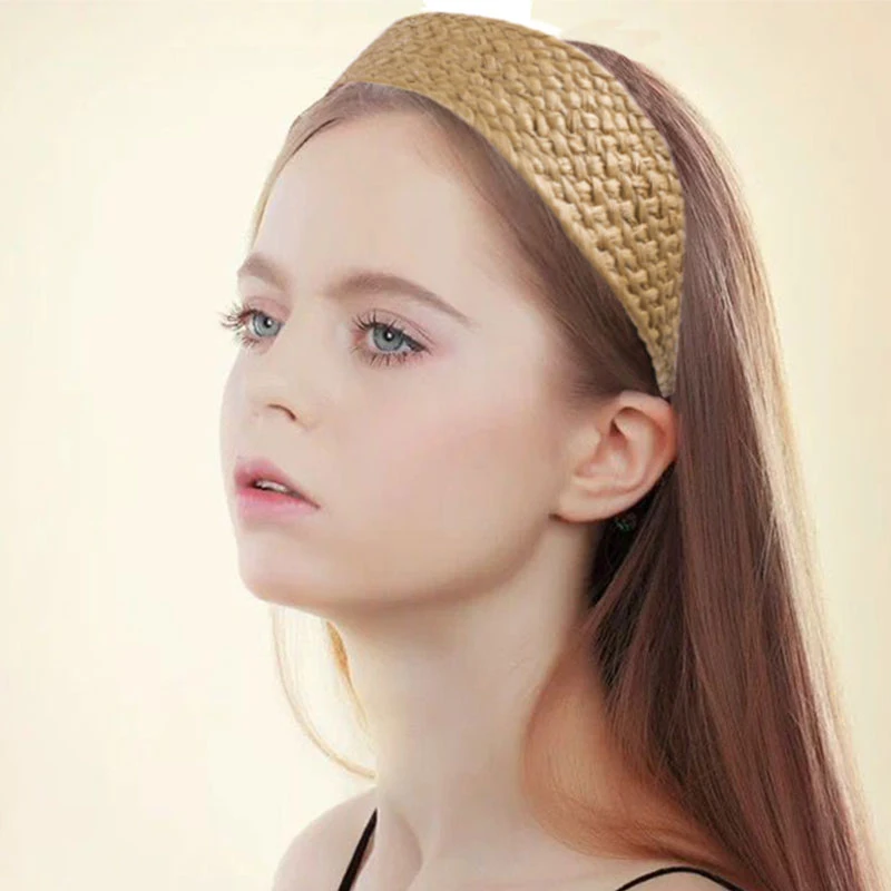 Lafite Straw Headband Straw Weave Headband Top Knotted Hair Hoop Solid Color Hand-woven Straight Edge Head Hoop Hair Accessories
Lafite Straw Headband Straw Weave Headband Top Knotted Hair Hoop Solid Color Hand-woven Straight Edge Head Hoop Hair Accessories