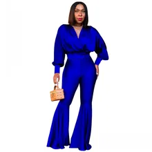 Casual Women's Pants Set Pure Color Sexy Slim V-Neck Long Sleeve Top + Flared Pants Two Piece Set 2022 Winter Femme African Set
Casual Women's Pants Set Pure Color Sexy Slim V-Neck Long Sleeve Top + Flared Pants Two Piece Set 2022 Winter Femme African Set