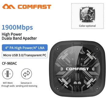 

COMFAST 1900M 802.11AC laptop Dual Band 2.4Ghz + 5Ghz USB 3.0 Wireless/WiFi AC Gigabit Adapter PC Wi fi Dongle Adaptor CF-960AC