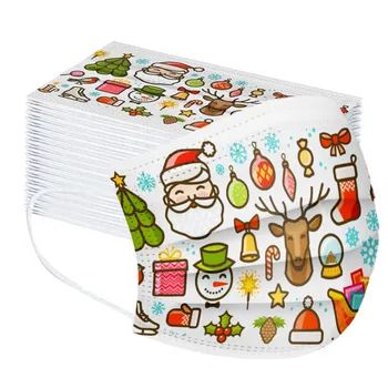 50PC Children Christmas Face Mask Disposable Face Cover Christmas Cartoon Printing Mouth Face Cover Dustproof Máscara de navidad
50PC Children Christmas Face Mask Disposable Face Cover Christmas Cartoon Printing Mouth Face Cover Dustproof Máscara de navidad