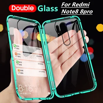 Luxury Double sided glass Metal Magnetic Case for xiaomi redmi note 7 8 pro Phone Case Magnet Cover 360 Full Protection shell 9H
Luxury Double sided glass Metal Magnetic Case for xiaomi redmi note 7 8 pro Phone Case Magnet Cover 360 Full Protection shell 9H