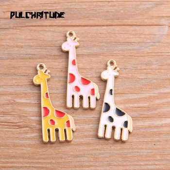 PULCHRITUDE 6pcs 17*32mm Three Color Alloy Metal Drop Oil Animal Charms Giraffe Pendant For DIY Bracelet Necklace Jewelry Making
PULCHRITUDE 6pcs 17*32mm Three Color Alloy Metal Drop Oil Animal Charms Giraffe Pendant For DIY Bracelet Necklace Jewelry Making