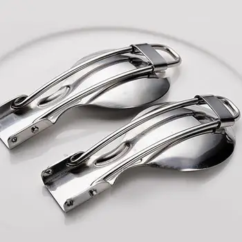 Utensílio de Campanha Colorido e Multifuncional: O Canivete Portátil para Todas as Aventura 9 200pcs New Outdoor Camping Hiking Stainless Steel Metal Fork Spoon Tableware Cookout Picnic Foldable Folding Spork Wholesale