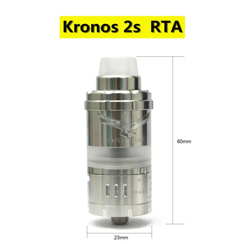 E Cigarette Kronos 2S RTA Atomizer Style 316ss Material 23mm 4ml Mechanical Tank for 510 Box Mod Vapor Kit
E Cigarette Kronos 2S RTA Atomizer Style 316ss Material 23mm 4ml Mechanical Tank for 510 Box Mod Vapor Kit
