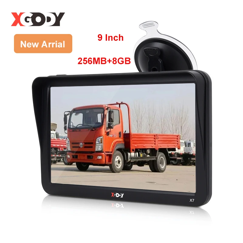 

XGODY 9'' Car Truck GPS Navigation 256MB+8GB Touch Screen Sat Nav Bluetooth Optional Free Map Russia Navitel Europe Navigator