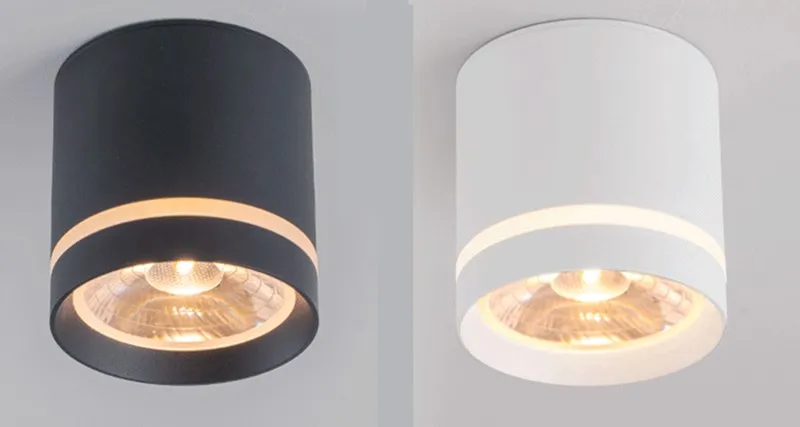 Dimmable Cylinder LED Downlights 7W 10W 12W COB LED Ceiling Spot Lights AC85~265V LED Background Lamps Indoor Lighting