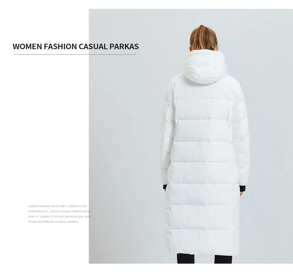 Tiger Force 2019 Womens Winter Jacket Woman Long Coat Female Fashion Casual Parkas Warm Hooded Overcoat Womens Jacket