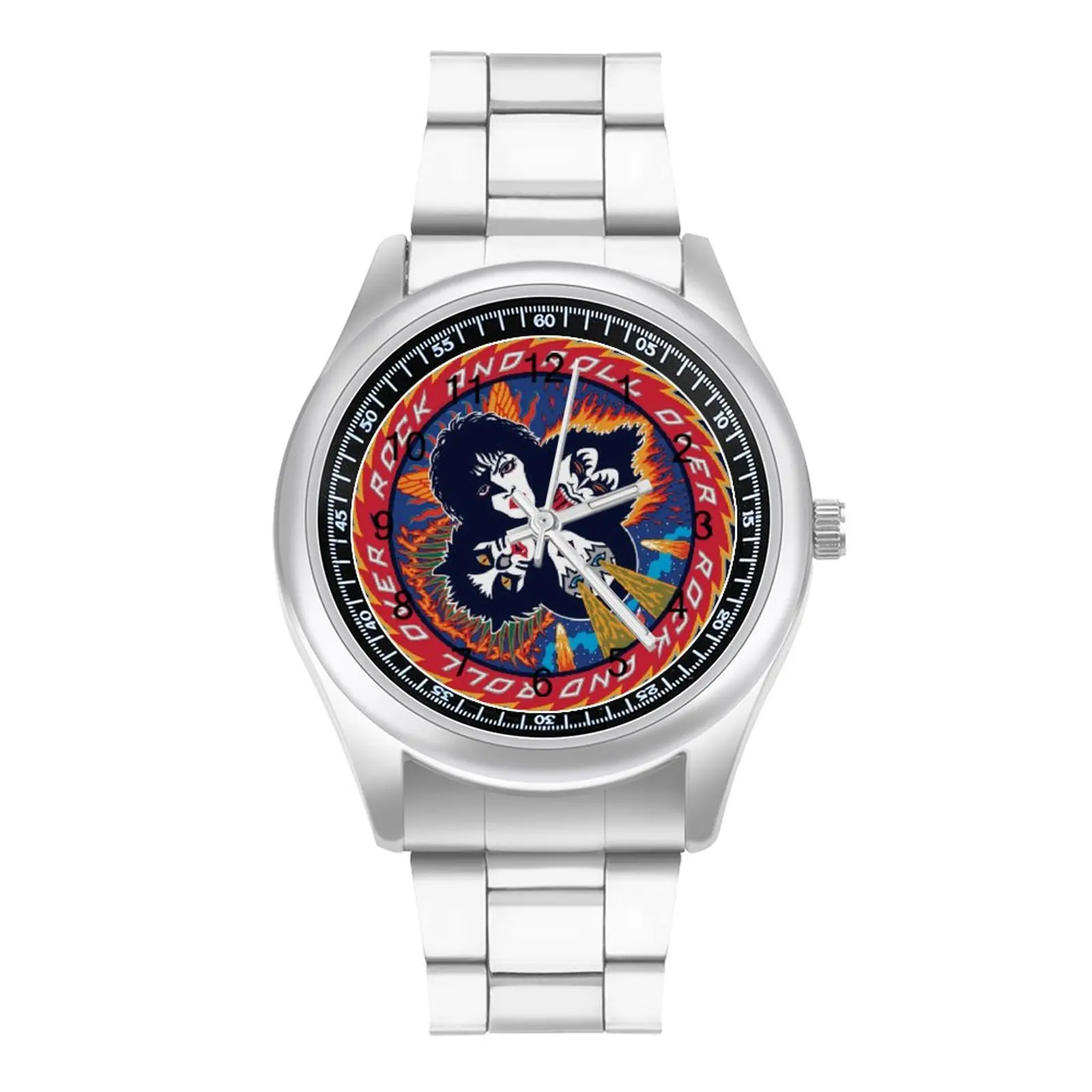 Кварцевые часы Kiss Band дизайнерские оригинальные наручные из нержавеющей стали