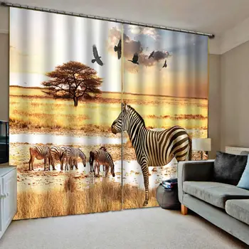 Modern Home Decoration Blackout 3D Curtain stereoscopic lifelike Autumn scenery zebra bird Decoration curtains
Modern Home Decoration Blackout 3D Curtain stereoscopic lifelike Autumn scenery zebra bird Decoration curtains