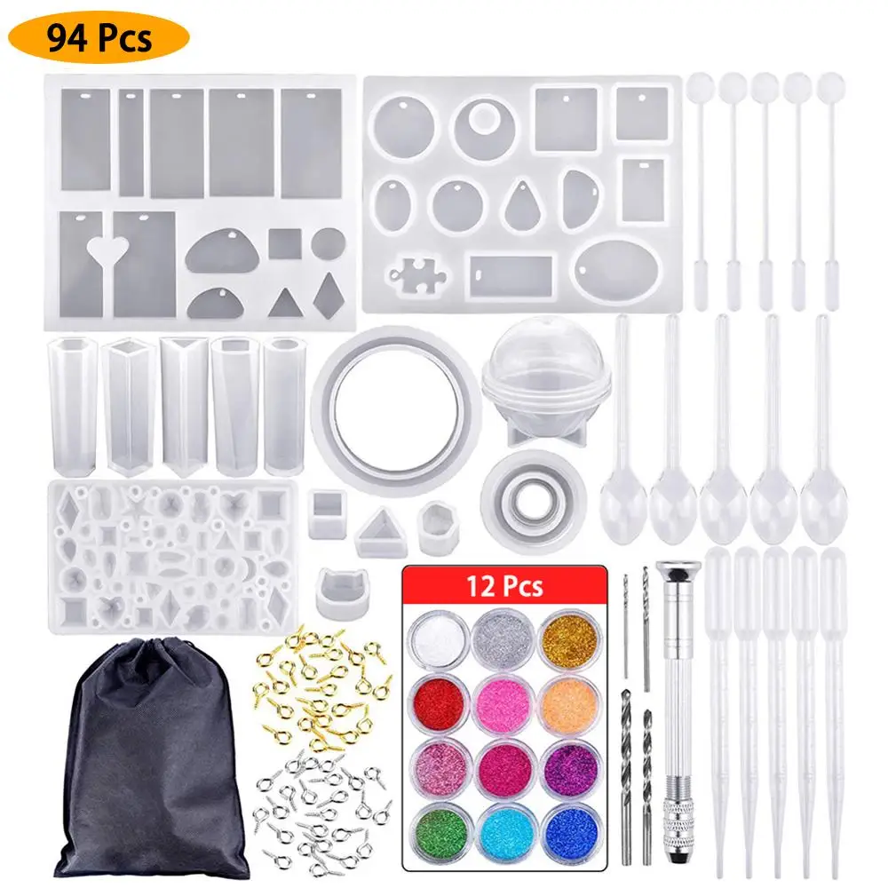 Silicone Mold For Resin Silicone uv Resin DIY Clay Epoxy Resin Casting Molds And Tools Set With A Black Storage Bag For Jewelry
Silicone Mold For Resin Silicone uv Resin DIY Clay Epoxy Resin Casting Molds And Tools Set With A Black Storage Bag For Jewelry