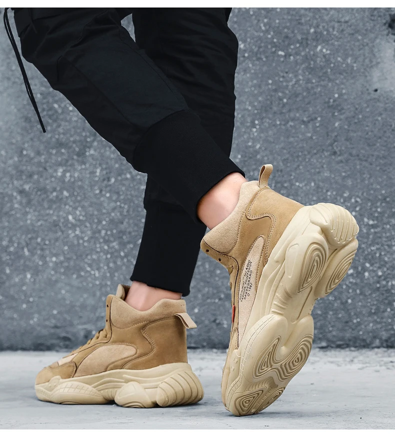 Winter Mens Boots High Top Fashion Clunky Sneakers for Men Snow Boots Warm Winter Shoes Men Fur Warm Ankle Boots Footwear Male