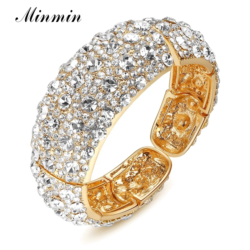 Minmin Gorgeous Full Crystal Wide Bangle for Women 2019 Luxury Adjustable Rhinestone Prom Jewelry Wedding Gifts for Bridal SL424
Minmin Gorgeous Full Crystal Wide Bangle for Women 2019 Luxury Adjustable Rhinestone Prom Jewelry Wedding Gifts for Bridal SL424