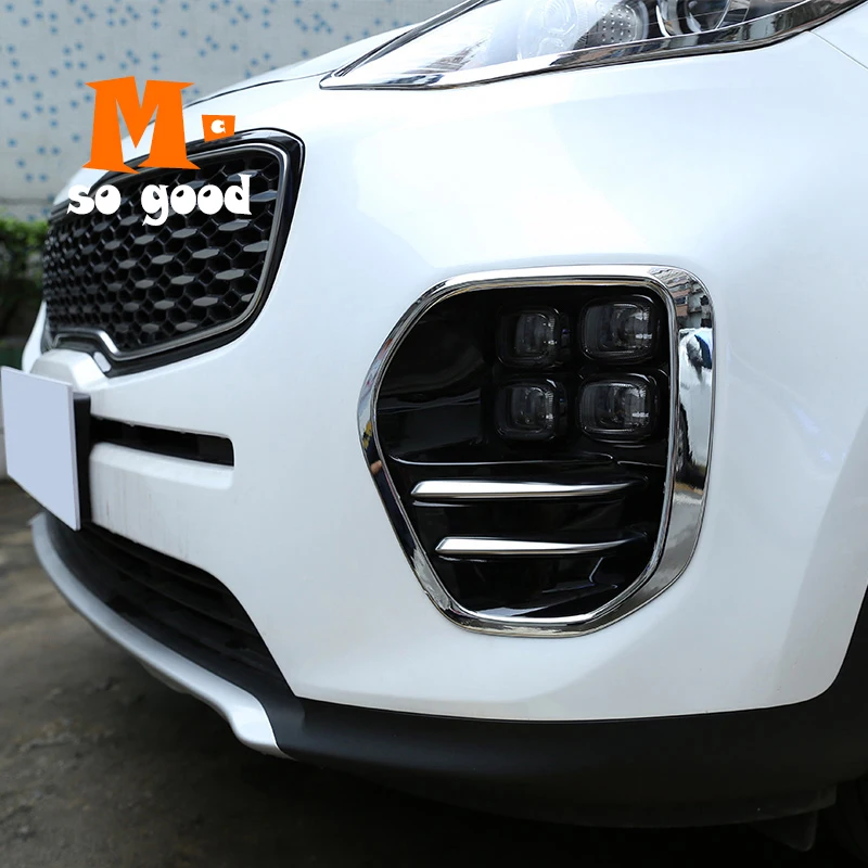 2016 2017 For KIA Sportage KX5 ABS Chrome Front Fog Light Cover Trim Fog Light Lamp ABS Chrome Auto Exterior Styling Accessories
2016 2017 For KIA Sportage KX5 ABS Chrome Front Fog Light Cover Trim Fog Light Lamp ABS Chrome Auto Exterior Styling Accessories