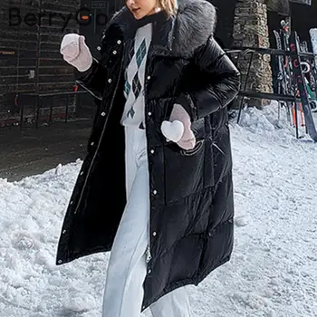 BerryGo Winter warm women jacket Streetwear zipper fur hooded solid ladies parkas Casual female chic basic outwear long coat
BerryGo Winter warm women jacket Streetwear zipper fur hooded solid ladies parkas Casual female chic basic outwear long coat
