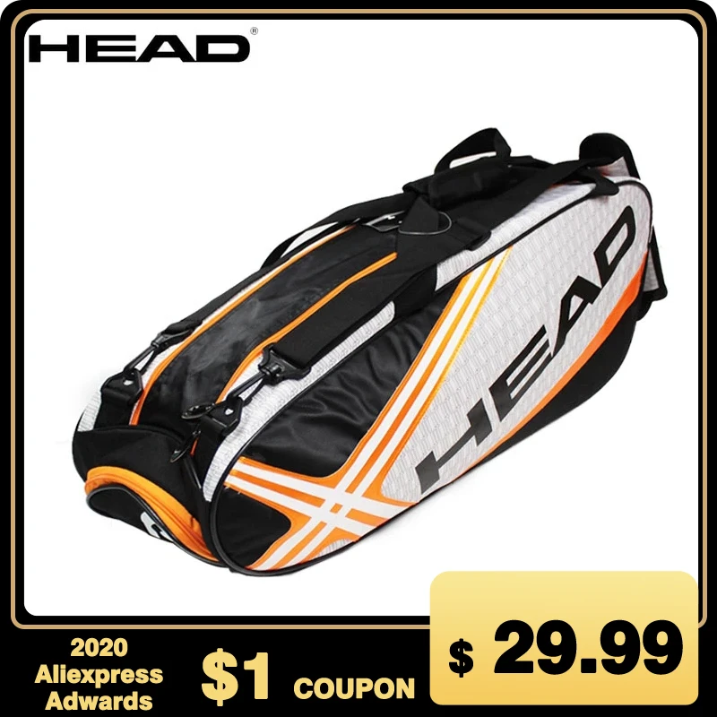 Мужская сумка для тенниса HEAD большая спортивная уличный рюкзак бадминтона 4 9 с