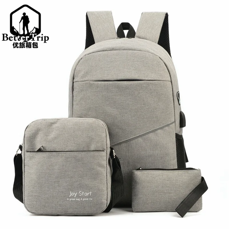 New Style Laptop Backpack Large Capacity Three-piece Set USB Bag Casual Business Travel Bag Students Double Back School Bag
New Style Laptop Backpack Large Capacity Three-piece Set USB Bag Casual Business Travel Bag Students Double Back School Bag