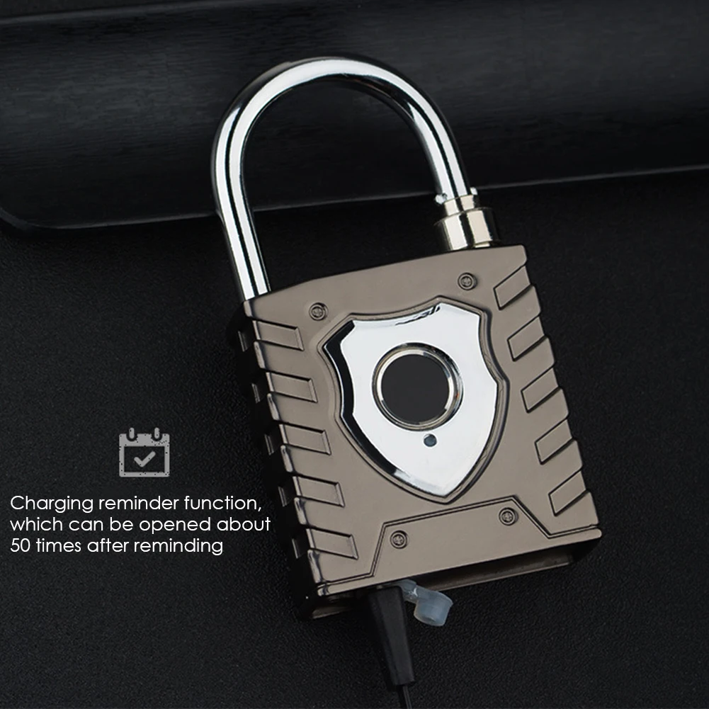 Zinc Alloy Anti Theft Security Waterproof Fingerprint Smart Padlock USB Rechargeable Home Office Door Lock Keyless Cabinet
Zinc Alloy Anti Theft Security Waterproof Fingerprint Smart Padlock USB Rechargeable Home Office Door Lock Keyless Cabinet