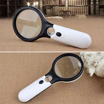 2020 Loepen Vergrootglas 3 Led Lights 3X 45X Plastic Handheld Reading Magnifier Lens Jewelry Loupe Magnifying Glass In Magnifer
2020 Loepen Vergrootglas 3 Led Lights 3X 45X Plastic Handheld Reading Magnifier Lens Jewelry Loupe Magnifying Glass In Magnifer