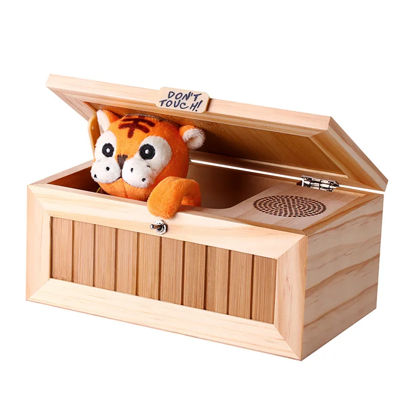 Wooden Electronic Useless Box Tiger Funny Toy Box Kids Interactive Decompression Toy Gift with Sound Desk Decoration
Wooden Electronic Useless Box Tiger Funny Toy Box Kids Interactive Decompression Toy Gift with Sound Desk Decoration