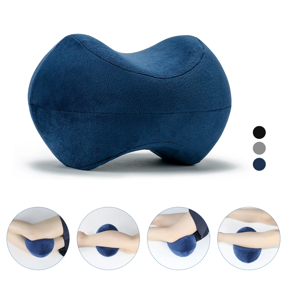 Hips Soothing Pain Relief for Sciatica Orthopaedic knee pillow Leg & Knee Foam Support Pillow Joints & Pregnancy Knees Back Blue 