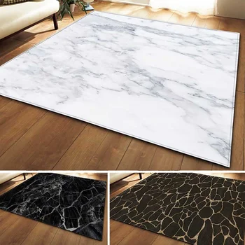 Marble Area Rug For Living Room Modern Gold Glitter Black Marble Stone Center Rug Trendy Bedroom Carpet
Marble Area Rug For Living Room Modern Gold Glitter Black Marble Stone Center Rug Trendy Bedroom Carpet