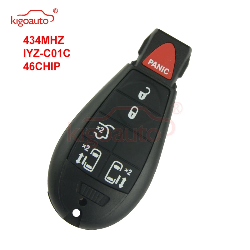 Kigoauto #9 Fobik key remote 5 button with panic 434Mhz IYZ-C01C for Dodge Grand Caravan 2009 2010 2011 2012
Kigoauto #9 Fobik key remote 5 button with panic 434Mhz IYZ-C01C for Dodge Grand Caravan 2009 2010 2011 2012