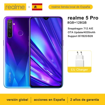 Global Version realme 5 Pro 4GB RAM 128GB Mobile Phone Snapdragon 712AIE 48MP Quad Camera Smartphone 4035mAh Fast Charger
Global Version realme 5 Pro 4GB RAM 128GB Mobile Phone Snapdragon 712AIE 48MP Quad Camera Smartphone 4035mAh Fast Charger