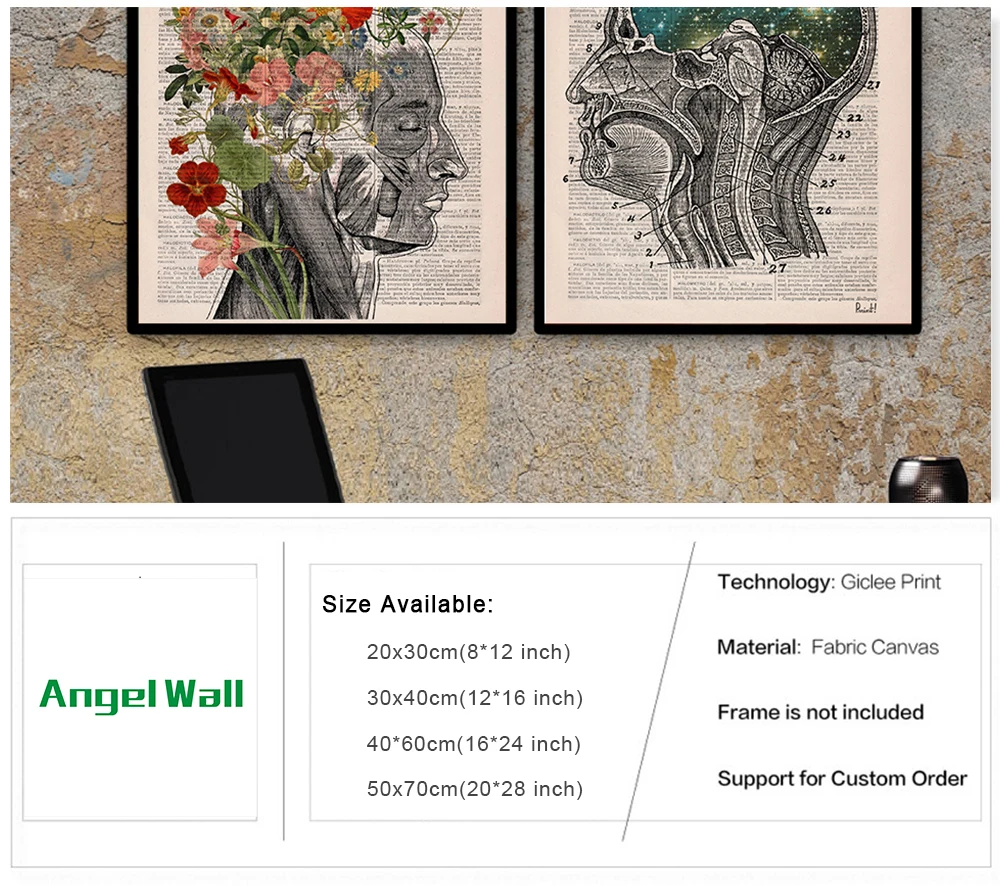 Anatomy Art Human Heart Brain Lungs Wall Art Canvas Painting Nordic Posters And Prints Wall Pictures Decor For Doctor Office