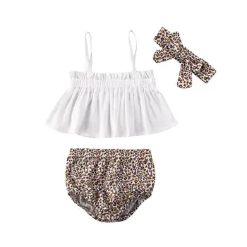 2020 Summer Toddler Newborn Baby Girl Clothes Set Sling Sleeveless Tops Tutu Leopard Shorts Headdress 3PCS Outfits Costume
2020 Summer Toddler Newborn Baby Girl Clothes Set Sling Sleeveless Tops Tutu Leopard Shorts Headdress 3PCS Outfits Costume