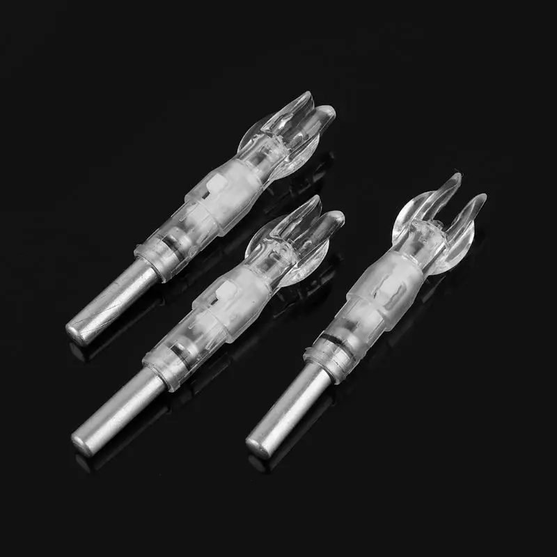 3pcs LED Lighted Nock Hunting Shooting Bow Arrow Tail for ID6.2mm Shaft Arrow Archery Equipment 4.8cm
3pcs LED Lighted Nock Hunting Shooting Bow Arrow Tail for ID6.2mm Shaft Arrow Archery Equipment 4.8cm