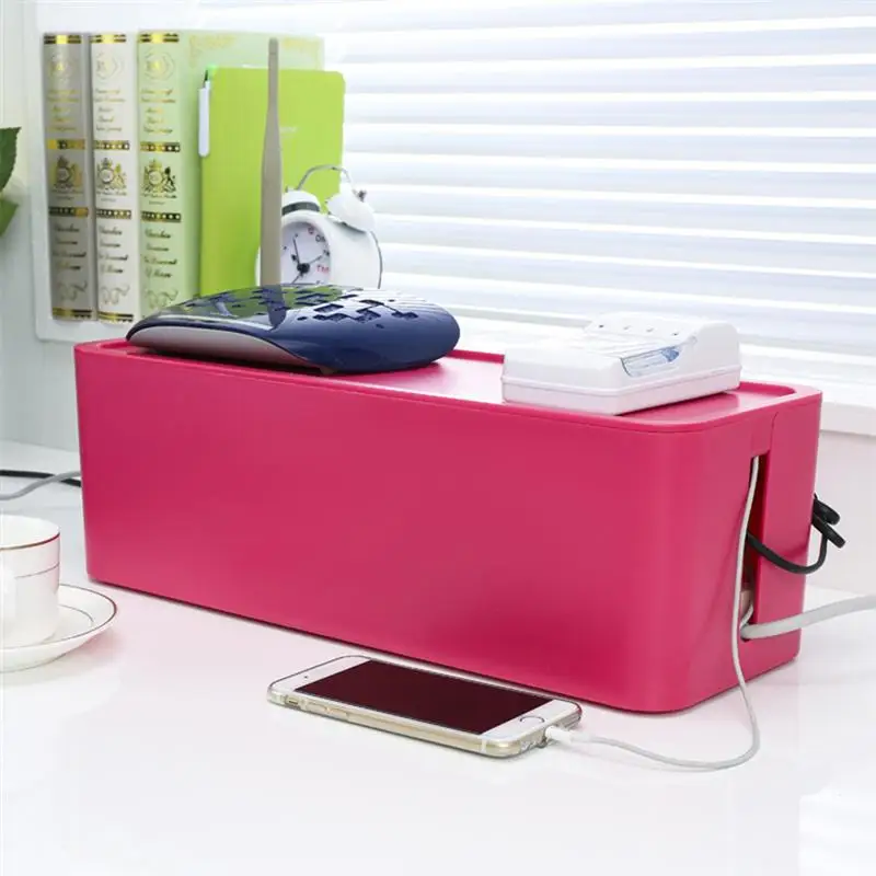 1PC Power Strip Cable Management Box Cable Organizer Plastic Power