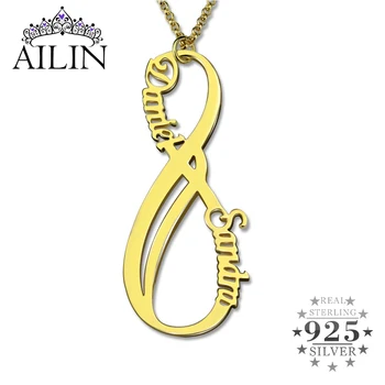 AILIN 925 Sterling Silver Vertical Infinity Personalized Two Name Necklace Christmas Valentine's Day Jewelry Gifts For Women
AILIN 925 Sterling Silver Vertical Infinity Personalized Two Name Necklace Christmas Valentine's Day Jewelry Gifts For Women