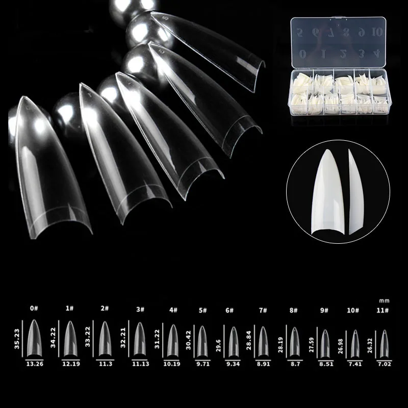 504 Tips High QualityFalse Nail Clear Natural False Point Stiletto French Acrylic UV Gel Nail Tips
504 Tips High QualityFalse Nail Clear Natural False Point Stiletto French Acrylic UV Gel Nail Tips