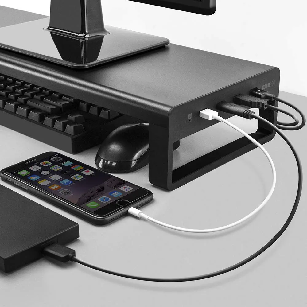 Laptop Desk Stand Aluminum Monitor Stand Computer Riser Support Transfer Wireless Data Charging Office Table Organizer USB 3.0
Laptop Desk Stand Aluminum Monitor Stand Computer Riser Support Transfer Wireless Data Charging Office Table Organizer USB 3.0