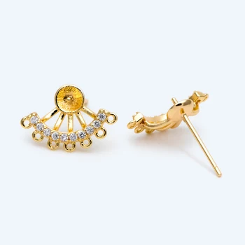 10pcs CZ Paved Fan Shape Earring Stud, Fan Stud with Loops, Real Gold Plated Stud For DIY Jewelry Making Wholesale (#GB-1605)
10pcs CZ Paved Fan Shape Earring Stud, Fan Stud with Loops, Real Gold Plated Stud For DIY Jewelry Making Wholesale (#GB-1605)