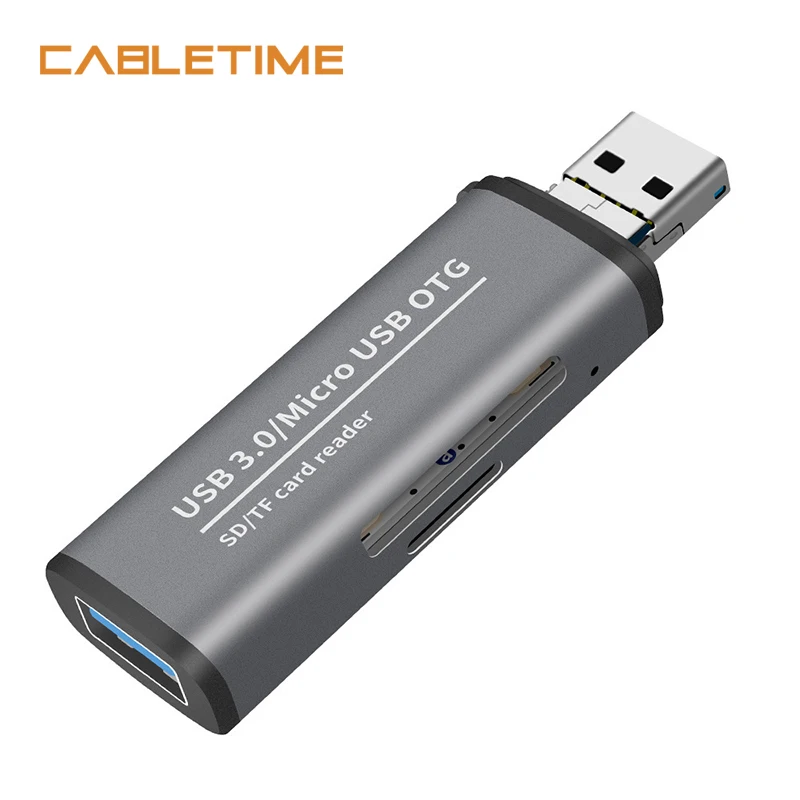 CABLETIME USB3.0 to SD Card Reader TF OTG AdapterFast Transmission Reading for Laptop Macbook Pro Matebook Asus Lenovo PC N328
CABLETIME USB3.0 to SD Card Reader TF OTG AdapterFast Transmission Reading for Laptop Macbook Pro Matebook Asus Lenovo PC N328