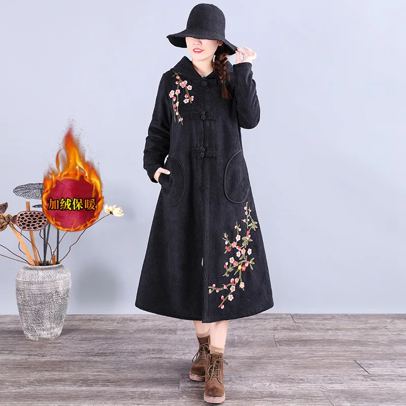2019 Autumn And Winter New Style Corduroy Retro Literature And Art Loose-Fit Mid-length plus Velvet Stripes Hooded Cardigan Tren
2019 Autumn And Winter New Style Corduroy Retro Literature And Art Loose-Fit Mid-length plus Velvet Stripes Hooded Cardigan Tren