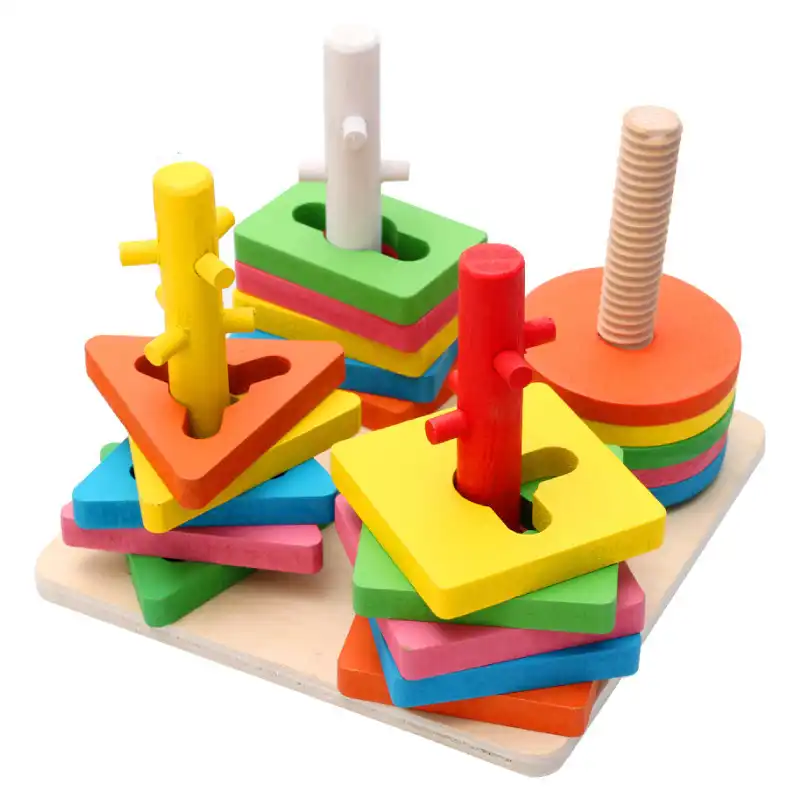 kids wooden building set