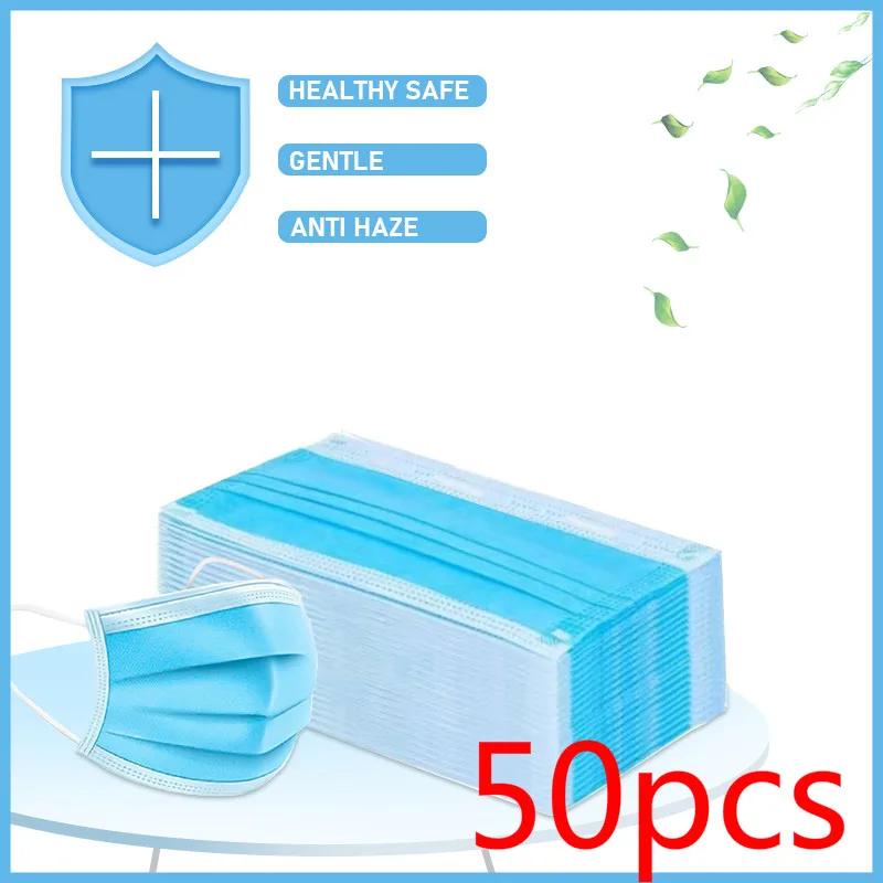 50PCS Disposable Protective Mask 3 Layers Non-wove Dustproof Facial Protective Cover Masks Maldehyde Prevent anti-smog Masks
50PCS Disposable Protective Mask 3 Layers Non-wove Dustproof Facial Protective Cover Masks Maldehyde Prevent anti-smog Masks