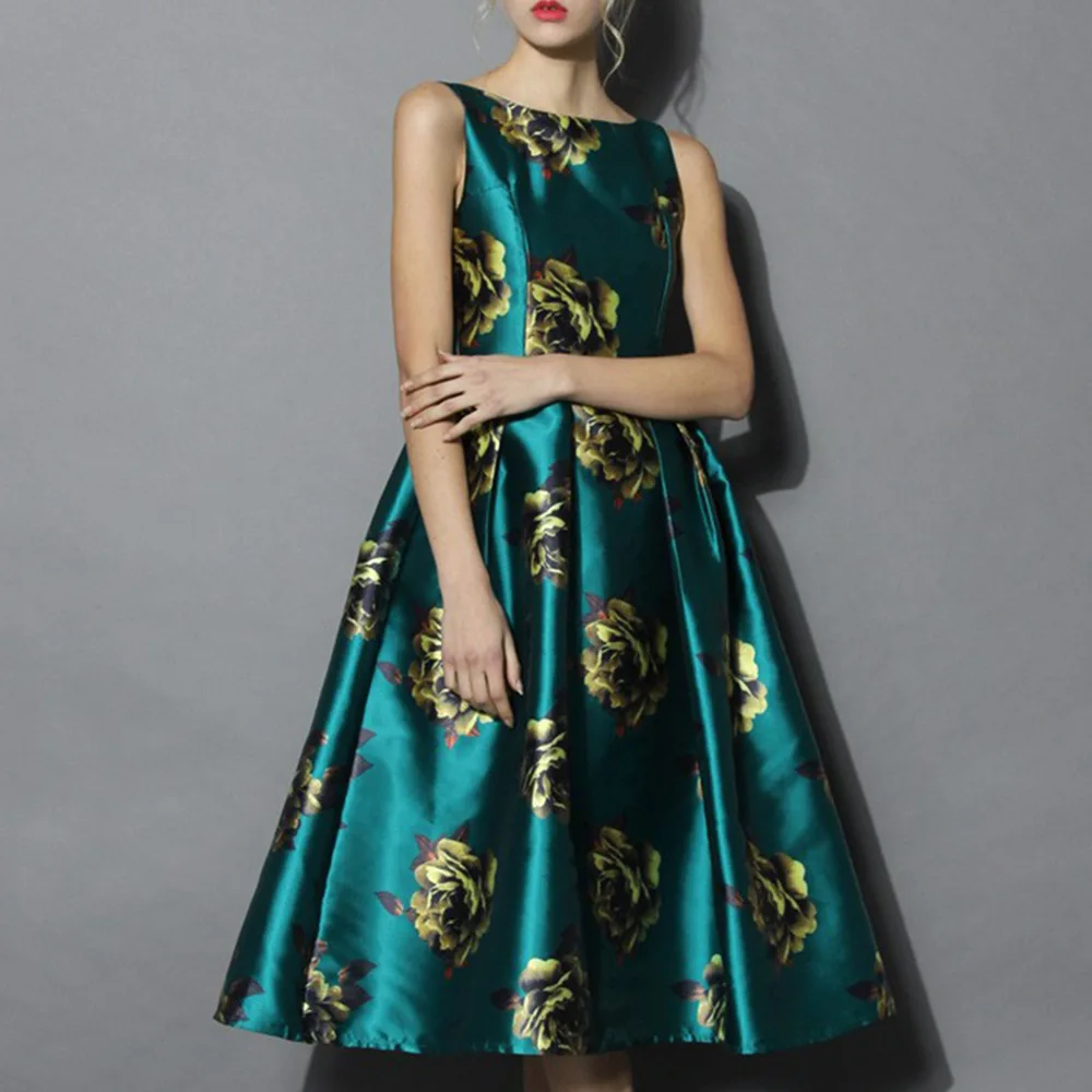 LDYRWQY spring and summer new European and American women's fashion print round neck sleeveless high waist big swing dress
LDYRWQY spring and summer new European and American women's fashion print round neck sleeveless high waist big swing dress