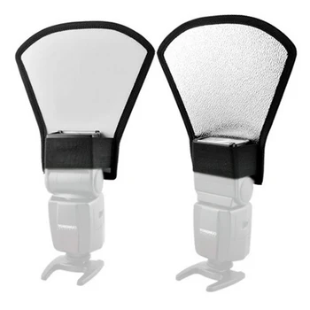 2-in-1 Camera Flash Diffuser Softbox Double-sided Flash Softbox Photo Light Reflector for Canon 580EX Nikon SB-600 Penta
2-in-1 Camera Flash Diffuser Softbox Double-sided Flash Softbox Photo Light Reflector for Canon 580EX Nikon SB-600 Penta