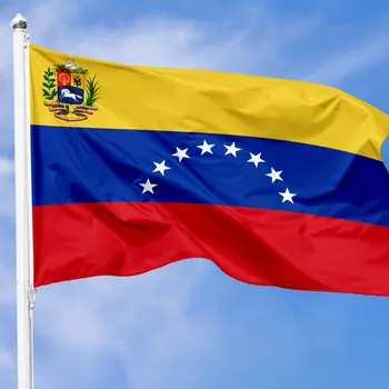 VE VEN 베네수엘라 국기 걸이식 폴리에스터, 라틴 아메리카 국가, 노란색, 파란색, 빨간색, 베네수엘라 국기 배너, 90x150cm