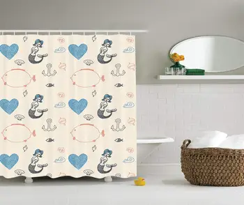 Kids Decor Shower Curtain Set Mermaid Balloon Fish Hearts Sea Objects Bathroom Accessories 84 Inches Extralong
Kids Decor Shower Curtain Set Mermaid Balloon Fish Hearts Sea Objects Bathroom Accessories 84 Inches Extralong
