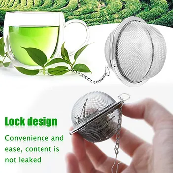 Stainless Steel Strainer Tea Ball Filter Diffuser With Extended Chain Hook 2PC Sphere Mesh Tea Herb Spice Filter Diffuser #
Stainless Steel Strainer Tea Ball Filter Diffuser With Extended Chain Hook 2PC Sphere Mesh Tea Herb Spice Filter Diffuser #