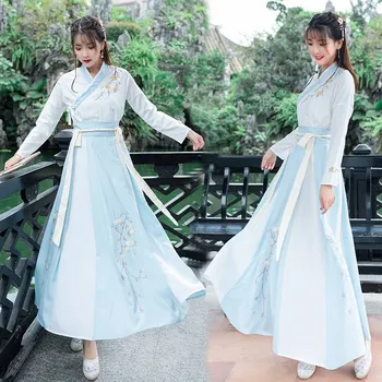 Hanfu Chinese Costume Ancient Women Tang Dynasty Clothes Traditional Folk Dance Suit Embroidery Fairy Cosplay Costumes for Stage
Hanfu Chinese Costume Ancient Women Tang Dynasty Clothes Traditional Folk Dance Suit Embroidery Fairy Cosplay Costumes for Stage