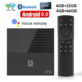 Android TV BOX 9.0 A95X F2 Amlogic S905X2 2GB 4GB 16GB 32GB 64GB 4K Smart Box TV Media Player 2.4G&5G Dual WIFI Youtube Netflix
Android TV BOX 9.0 A95X F2 Amlogic S905X2 2GB 4GB 16GB 32GB 64GB 4K Smart Box TV Media Player 2.4G&5G Dual WIFI Youtube Netflix
