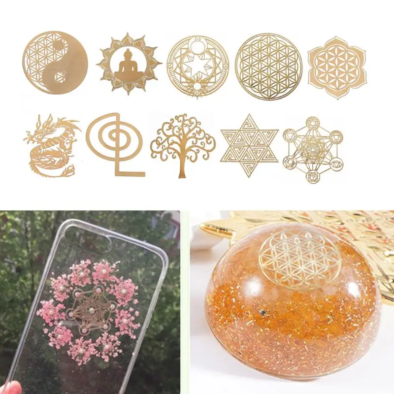 6.8cm 7 Chakra Copper Energy Tower Orgonite Sticker Flower Life Tree Pyramid Epoxy Resin Material Jewelry Making 10Pcs/Set
6.8cm 7 Chakra Copper Energy Tower Orgonite Sticker Flower Life Tree Pyramid Epoxy Resin Material Jewelry Making 10Pcs/Set